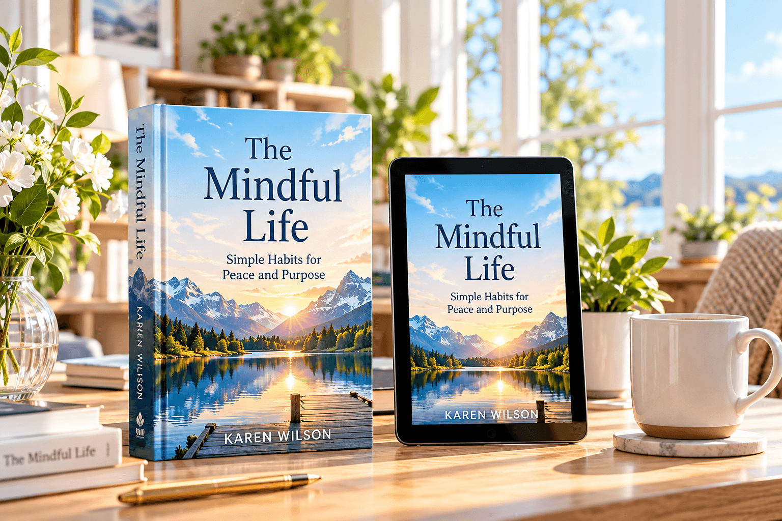 The Mindful Life as a paperback beside its eBook edition